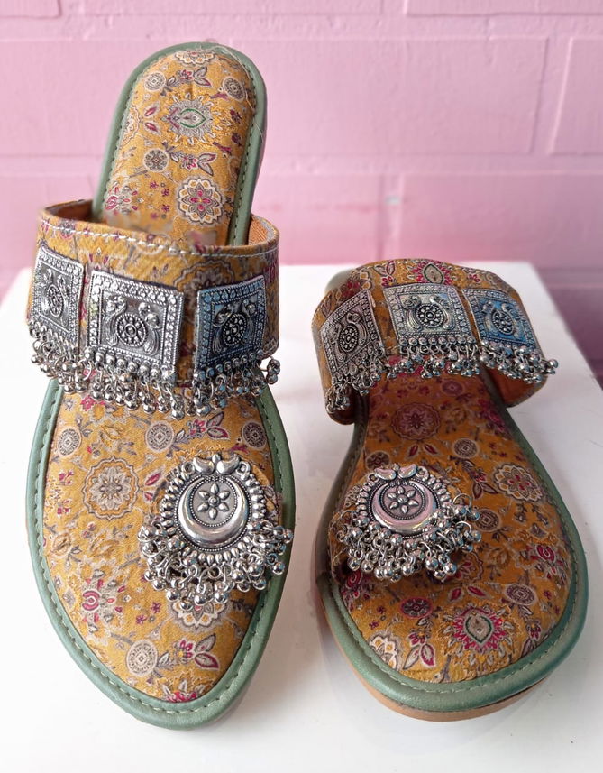 Jewel Embellished Printed Chappals Catalog
